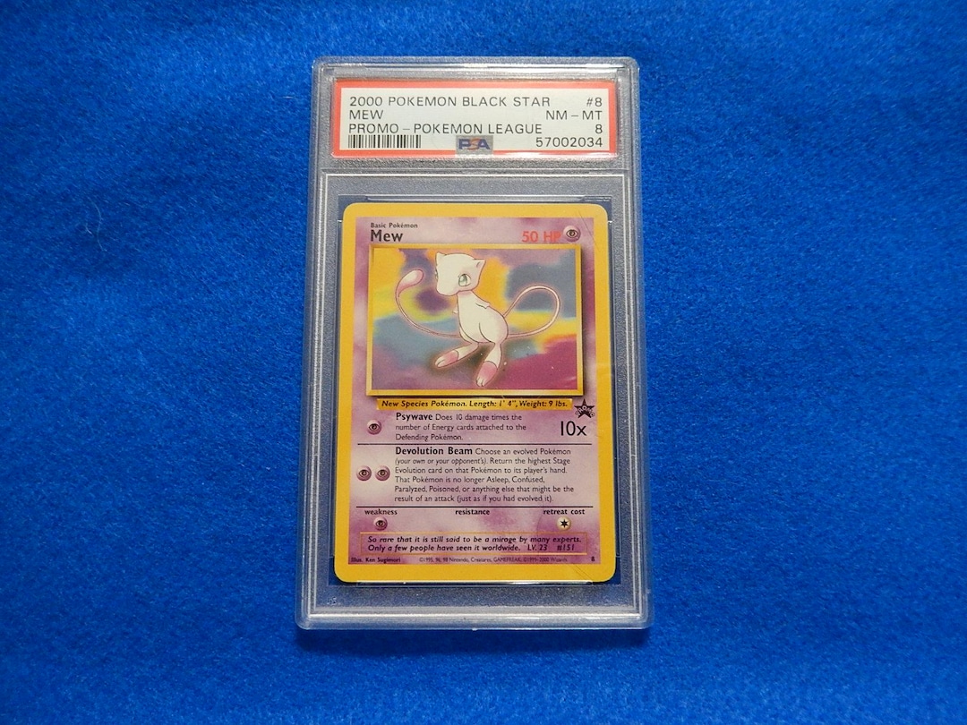 MEW Black Star Promo #8 Pokemon Card From 2000, Graded PSA 8 - Etsy