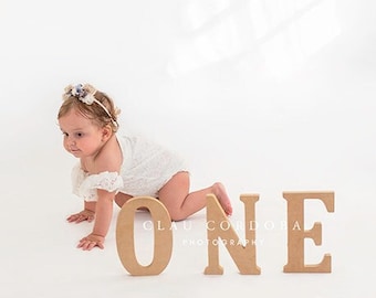 1st Birthday in 2 different pure white options/Digital Background Backdrop Photography Compositions / Cake Smash / One