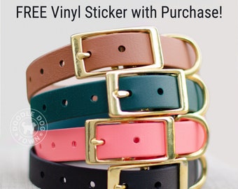 Biothane dog collar, Waterproof Dog Collar, Dog Collar, Gold Dog Collar, Luxury Dog Collar, Pet Collar