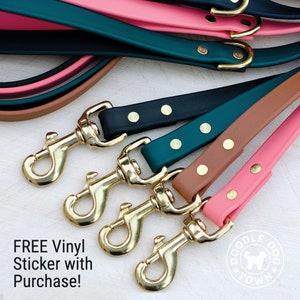 Black Dog Leash, Biothane Leash, Waterproof Leash, Rubber Dog Collar and Leash, Leather Alternative, Biothane Dog Leash, Durable Dog Leash