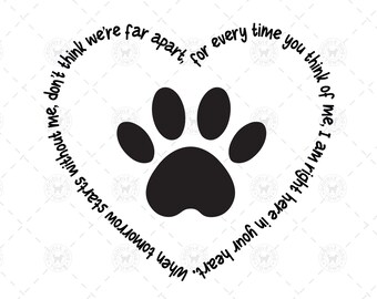 Dog Rememberance Gift, bereavement gift, Pet Rememberance, Loss of Pet, Digital Download, Pet Memorial, Pet Sympathy SVG, Pet Loss, Dog, Cat
