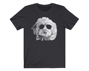 Goldendoodle-vader, cool doodle-shirt, vaderdagcadeau, vader Bernedoodle, coole hond, grappige labradoodle, hond met zonnebril, grappig hondenT-shirt