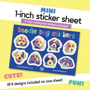 Laptop Stickers, Bernedoodle Sticker, Dog Mom Sticker, Cavapoo, Aussiedoodle, Labradoodle, Waterbottle Stickers Waterproof, Keyboard sticker