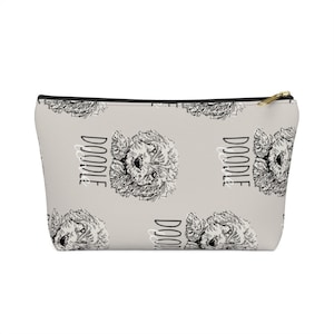 Doodle Love Accessory Pouch, Goldendoodle Bag, Labradoodle Wallet, Gift for Her, Dog Pencil Bag, Doodle Makeup Bag, Valentine&#39;s Day Gift