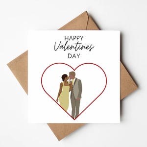 Custom Illustrated Card | Personalised Digital Portrait Card | Unique Gift from Your Photo Digital Download Valentines Day Card Custom Card