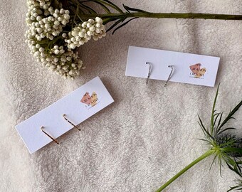 Minimalist Gold/Silver Hammered Ear Hooks