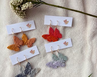 Polymer Clay Butter Fly Dangle Earring