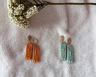 Cathedral Polymer Clay Earrings