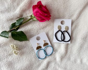 Funky Large Polymer Clay Earrings