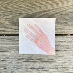 Original 5x5 Hand Gouache Art Painting