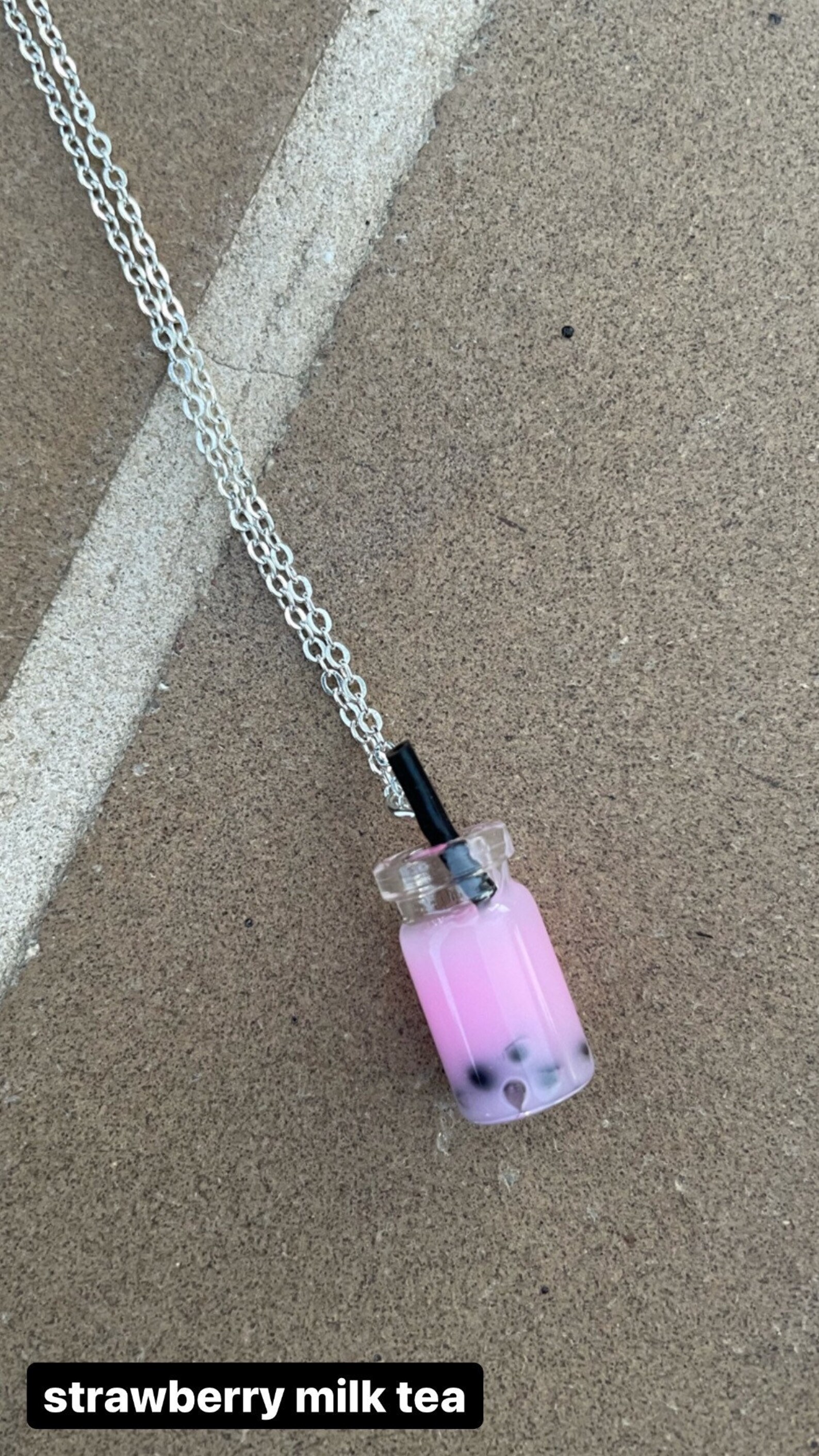 The boba tea necklace Etsy