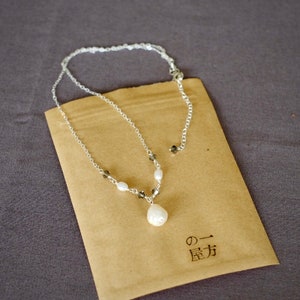 Fresh Water Pearl Swarovski Elements Necklace/Gemstone Necklace/Gemstone Jewelry/June Birthstone
