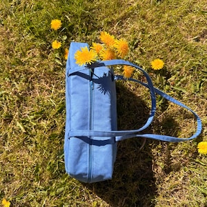 Patrón de costura clásico para bolso tipo bowling, tutorial para confeccionar un bolso con medidas (descarga en PDF)