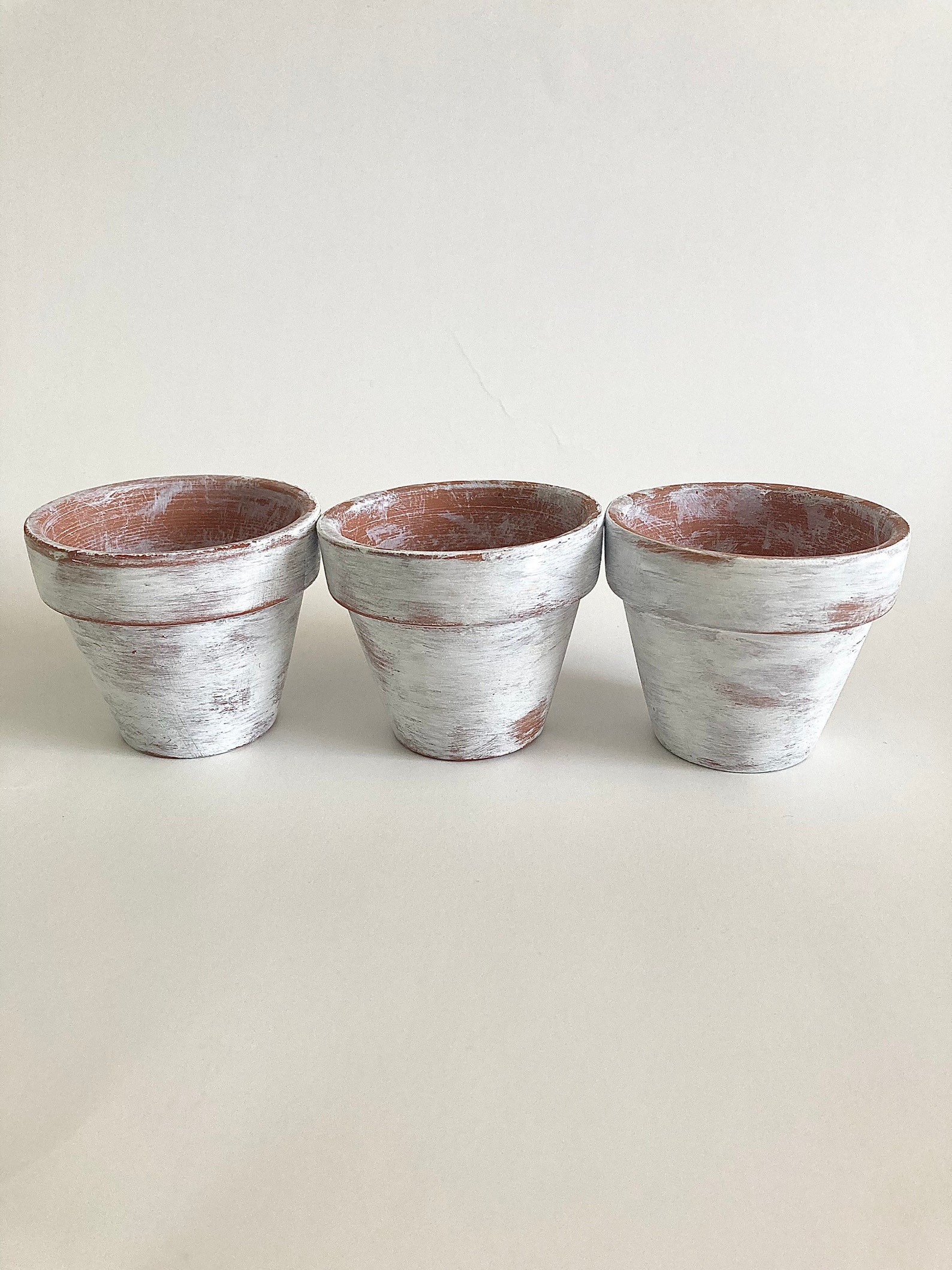 Distressed planter pot aged terracotta pot 3 pack of Etsy