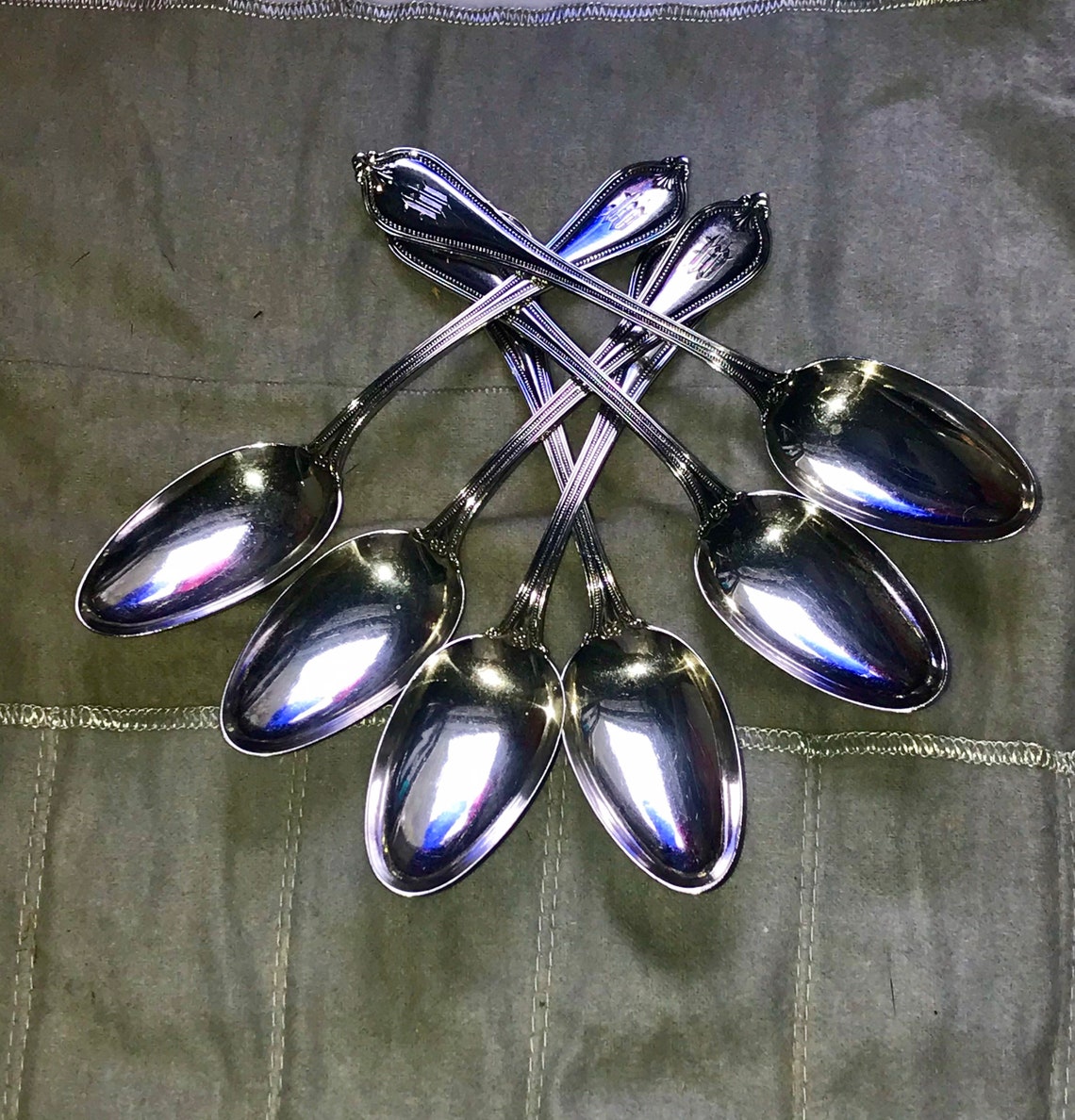 A. Stowell & Co. Sterling Teaspoon Set Etsy