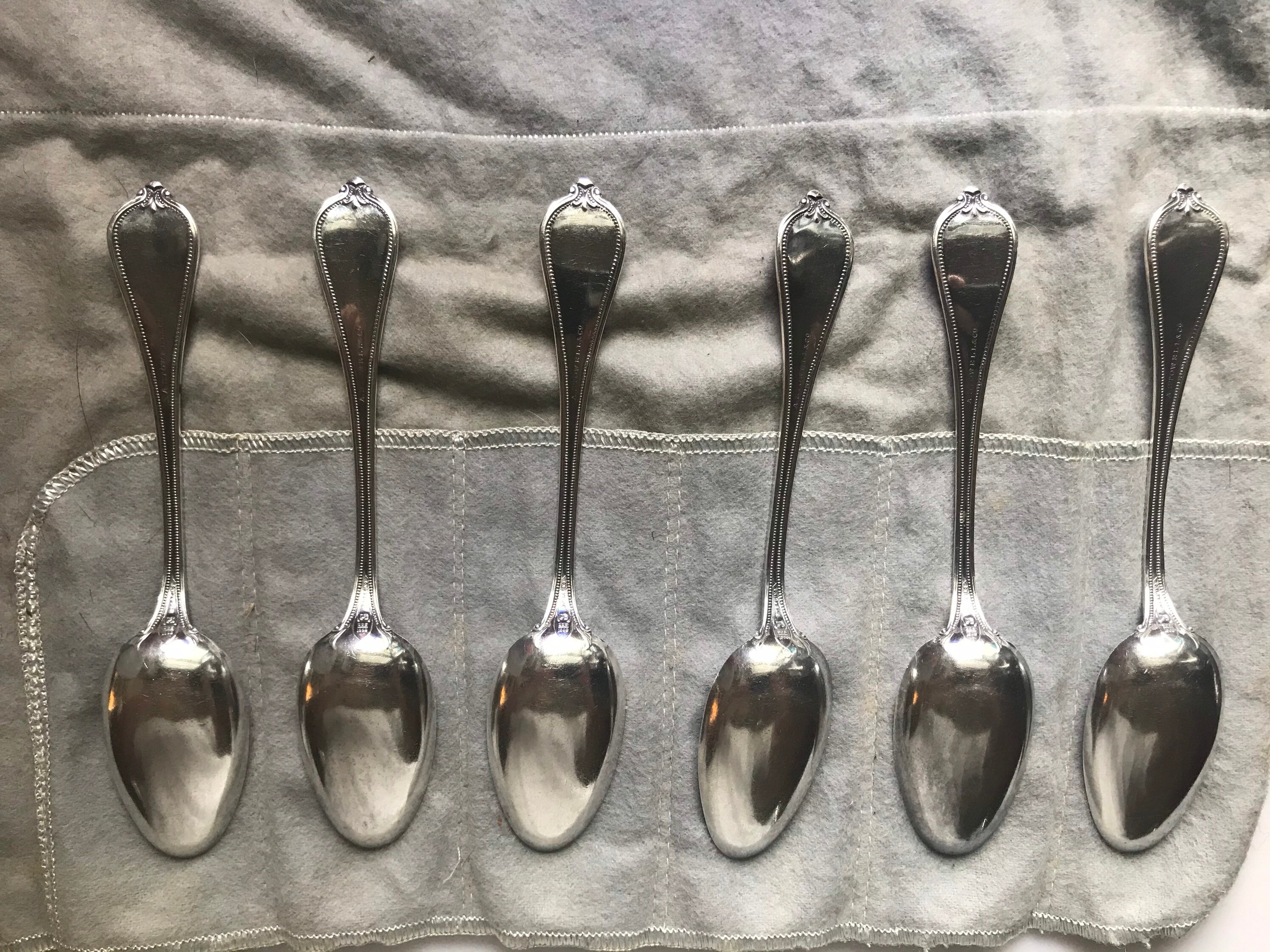 A. Stowell & Co. Sterling Teaspoon Set Etsy