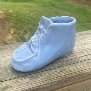 McCoy Mary Ann Shoe Planter in Matte Blue