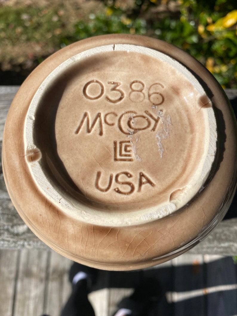 Vintage Mccoy Green Thumb Pot & Saucer Etsy