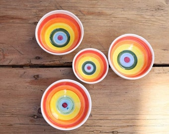 Rainbow dipping bowls for nuts (Set of 2)