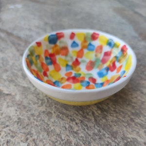 Handmade Dipping Bowls Ceramic Set of 2, colorful image 7
