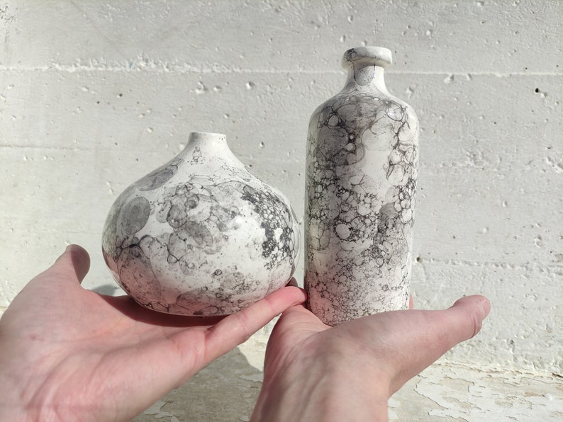 Ceramic Vase Nordic Style Handmade set of 2 image 8