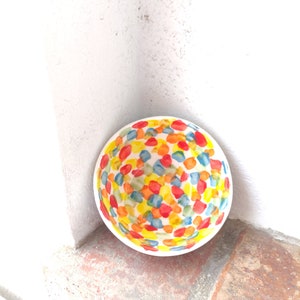 Handmade Dipping Bowls Ceramic Set of 2, colorful image 2