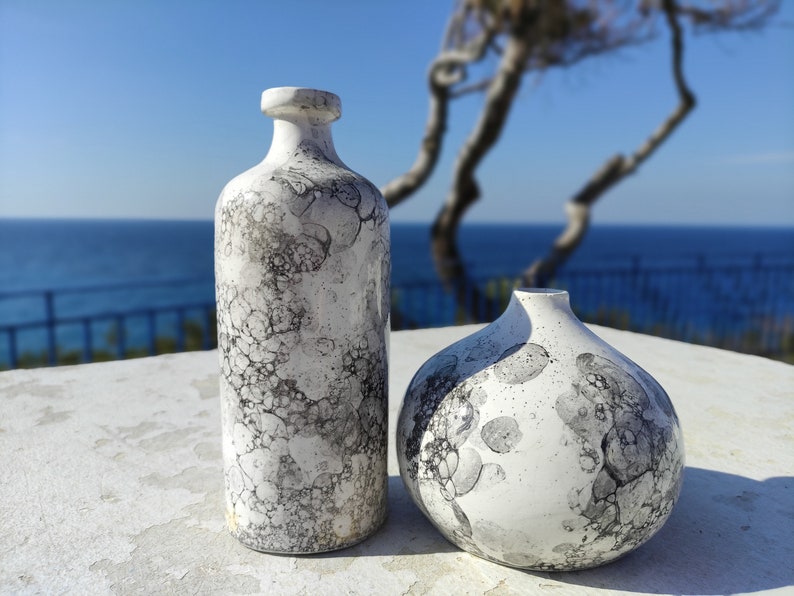 Ceramic Vase Nordic Style Handmade set of 2 image 5