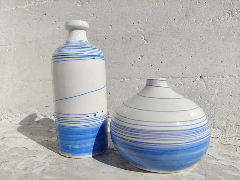 Ceramic Vase Nordic Style Handmade set of 2 image 10