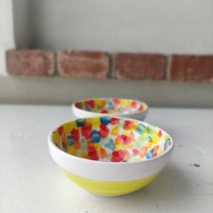 Handmade Dipping Bowls Ceramic Set of 2, colorful image 3