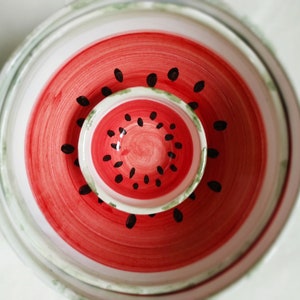 Ceramic Watermelon Bowls Handmade on 3 sizes 3 (1 of every size)