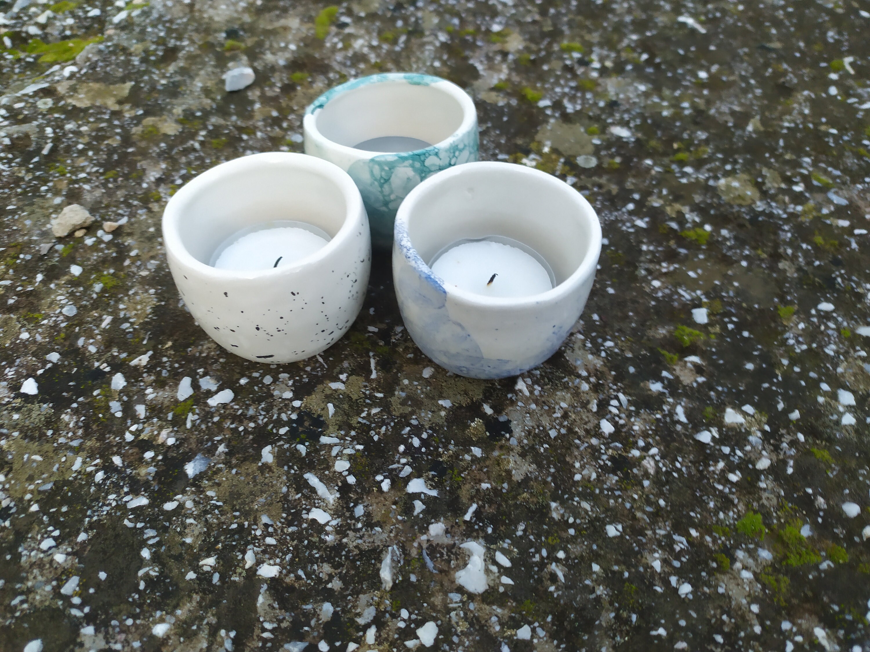Tea Light Candle Holders Handmade Ceramic (set of 3) - Etsy
