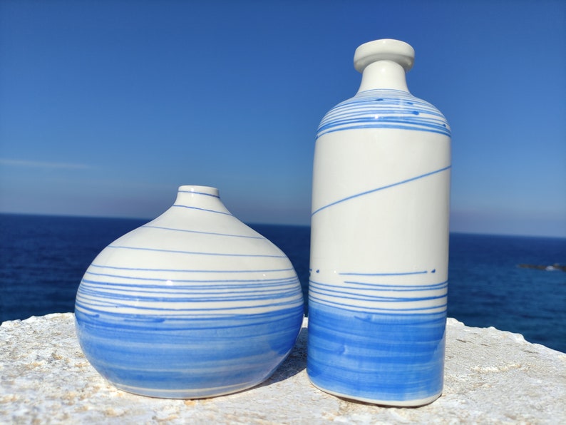 Ceramic Vase Nordic Style Handmade set of 2 image 6