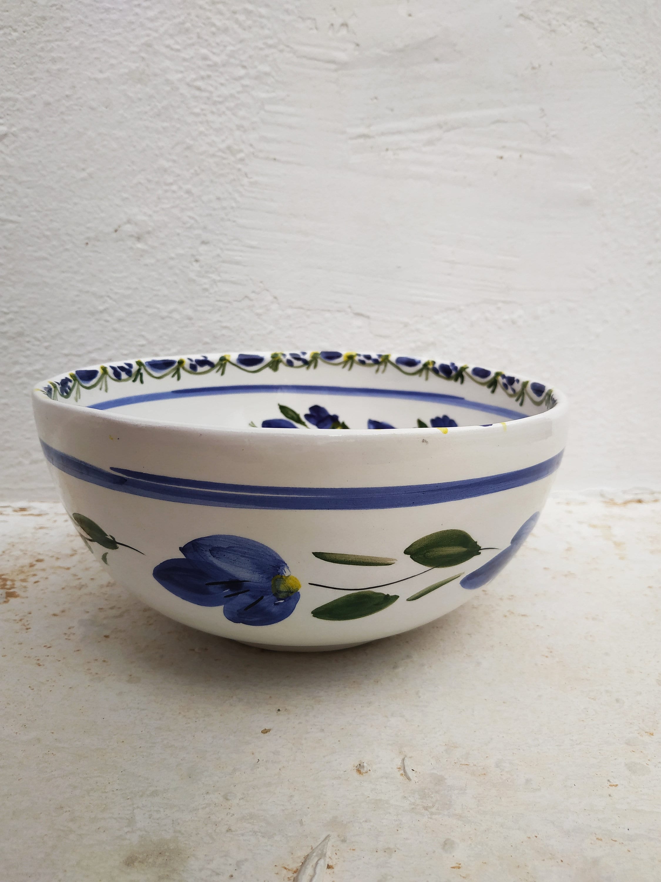 Large Serving Salad Bowl Ceramic Handmade With Traditional Etsy UK