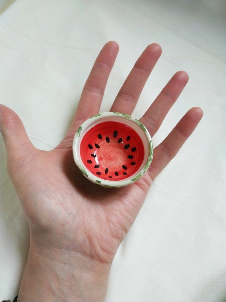 Ceramic Watermelon Bowls Handmade on 3 sizes image 9