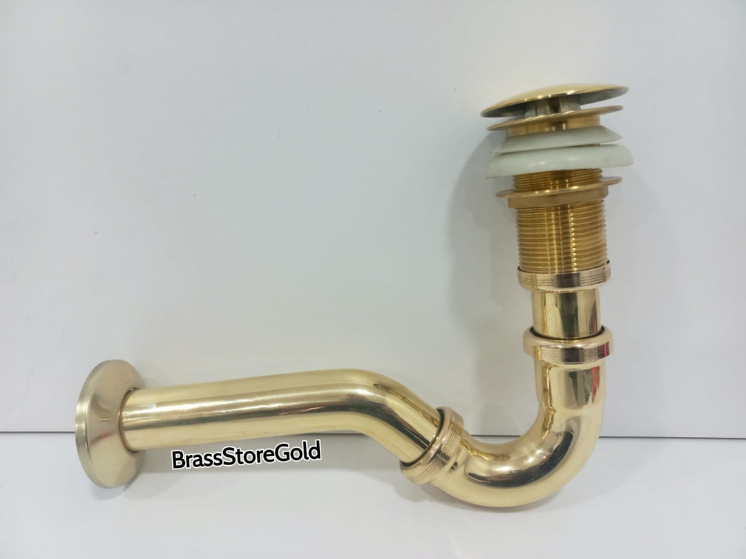 Unlacquered Solid Brass S Trap Sink Drain Brass S Trap Etsy