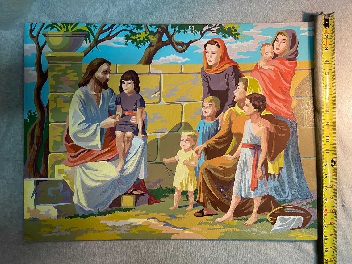 Very Collectible LARGE Paint By Numbers Religious Painting Etsy