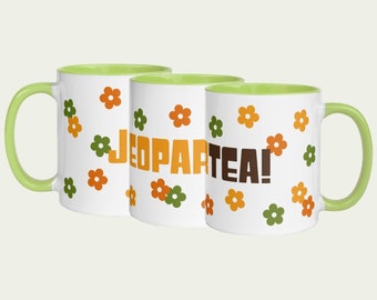 JeoparTEA Mug: Retro Style Tea Cup, Jeopardy Fan Gift