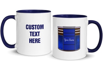 Jeopardy Mug with Podium and custom text