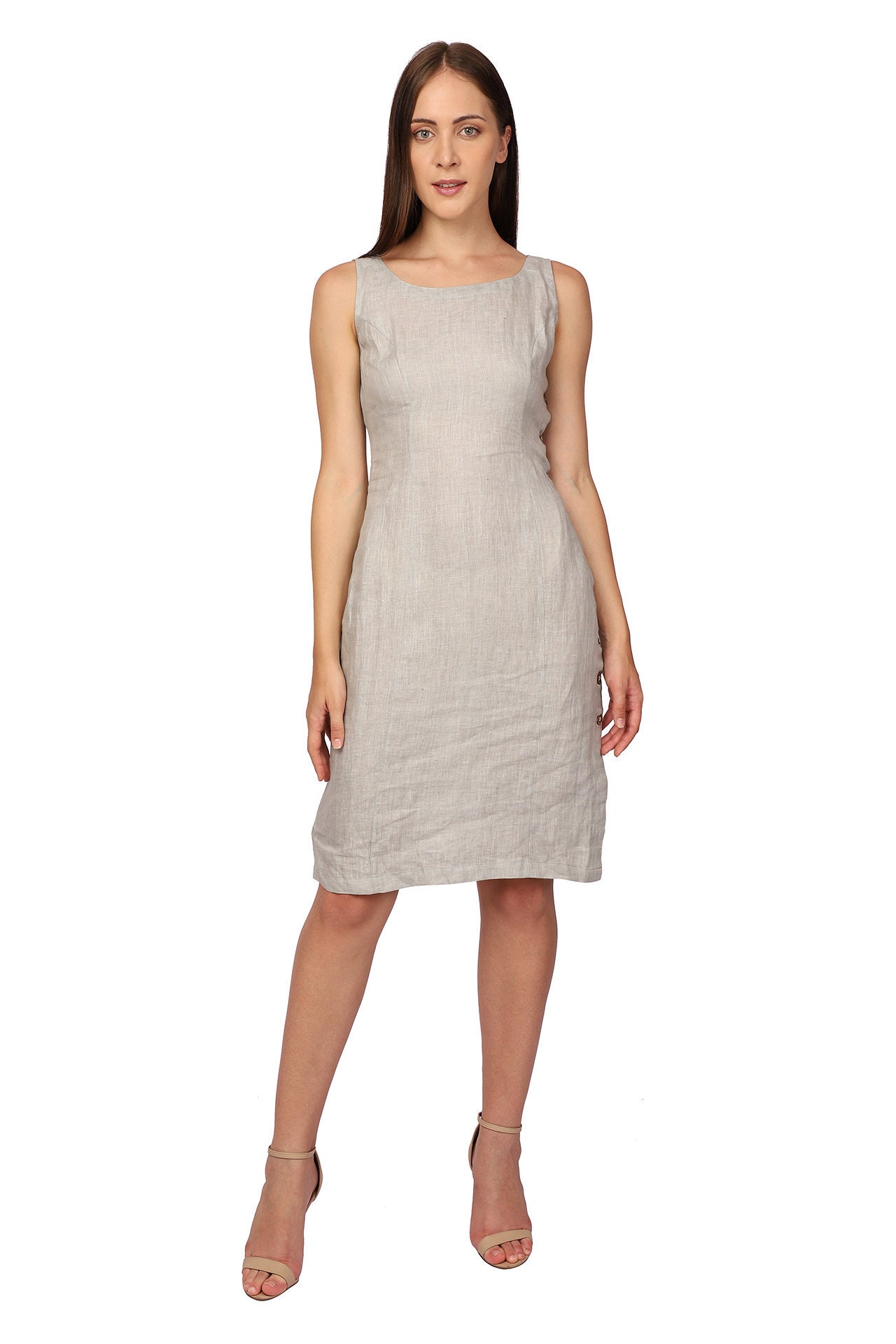 linen sheath dress