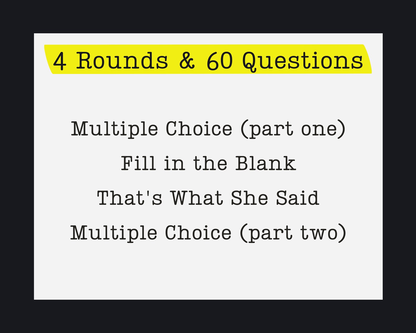 The Office Printable Trivia Game 4 Rounds and 60 Questions. Etsy