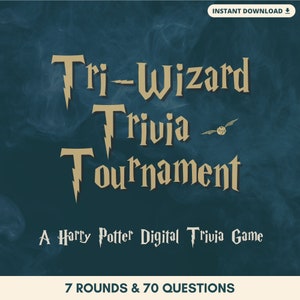 TRI-WIZARD TRIVIA Digital Game | 6 Rounds & 60 Questions | Play in Person or Virtually | Built on PowerPoint