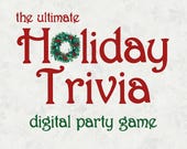 HOLIDAY TRIVIA Digital Game | 6 Rounds & 60 Questions | Christmas Party Game | Built in PowerPoint
