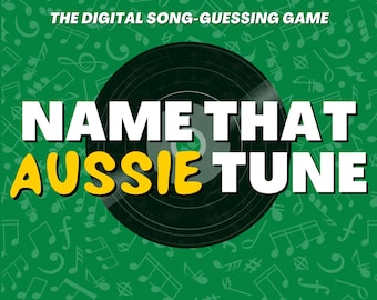 Nennen Sie das AUSSIE Tune Digitales Gesellschaftsspiel | 6 Runden & 72 Lieder | Musik Trivia Quiz | Australien-Tag | Power Point Spiel