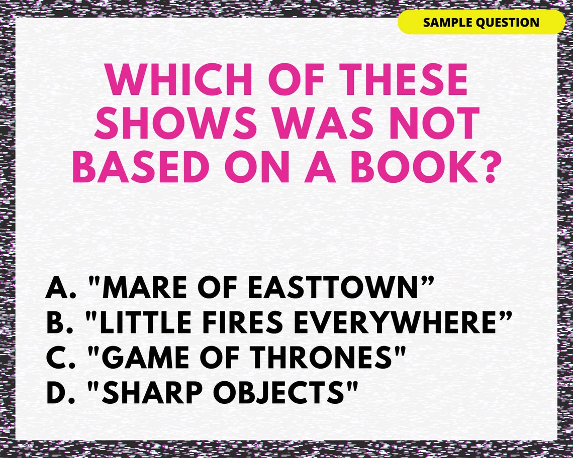 TV TRIVIA Printable Game 6 Rounds & 60 Questions to Test Your ...