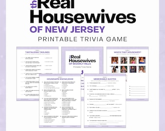 Real Housewives of New Jersey Trivia Game: 4 Rounds (PDF Files)