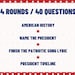 PATRIOTIC TRIVIA Printable Game | 4 Rounds &amp; 40 Questions | Labor Day ...