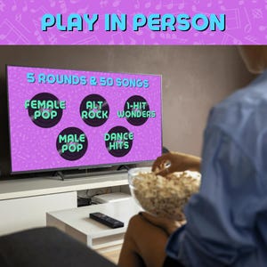 NAME THAT 80’s TUNE Digital Trivia Game | 5 Rounds & 50 Songs | Instant Download | 80’s Music Quiz | PowerPoint Game image 4