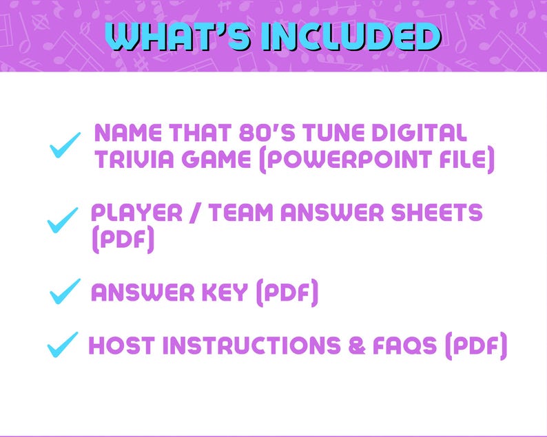 NAME THAT 80’s TUNE Digital Trivia Game | 5 Rounds & 50 Songs | Instant Download | 80’s Music Quiz | PowerPoint Game image 9