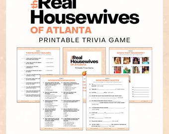 Real Housewives of Atlanta Trivia Game: 40 Questions (PDF Files)