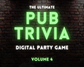 PUB TRIVIA Digital Game | 6 Rounds & 60 Questions | Trivia Quiz | Built in PowerPoint | Instant Download